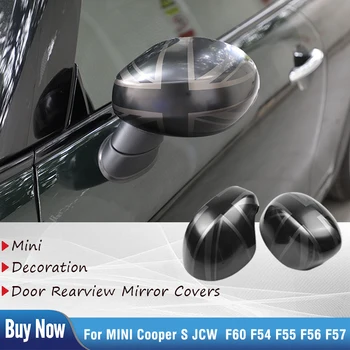 BMW MINI Cooper S JCW Tautietis F60 F54 F55 F56 F57 2020 2021 2022 Juoda Vėliava Galinio vaizdo Veidrodėlis Automobilio Išorės Priedai