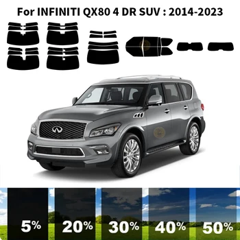 Pjaustytuose nanoceramics automobilių UV Lango Atspalvis, Rinkinys, Automobilių Langų Plėvelės INFINITI QX80 4 DR VISUREIGIS 2014-2023