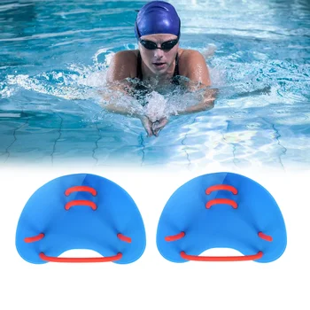 Plaukti Plėvėtas Pirštinės Suaugusiųjų Plaukti Plėvėtas Pirštinės Irklavimo Palmių Plaukimo Mokymo Įranga, skirta Vaikams, Nardymas(Mėlyna)