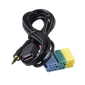 2-in-1 3.5 mm USB Kištukas, Automobilių Vaizdo Garso Adapterio Kabelį Keitimo Linija, Automobilių AUX Line ForHyundai / K, I A