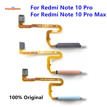 Originalus Naujas pirštų Atspaudų Jutiklis Xiaomi Redmi 10 Pastaba Pro Max Home Mygtuką Meniu Palieskite Skaitytuvas ID Juostelės Jungtis, Flex Kabelis