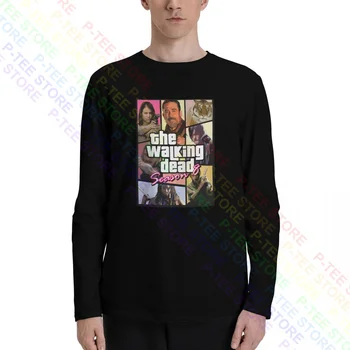 The Walking Dead Rick spausdintuvai priežiūra Daryl Dixon Neegan Long Sleeve T-Shirts, T-marškinėliai Tee Vtg Unikalus Hip-Hop Karšto Pardavimo