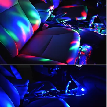 automobilinis USB Neon spalvinga žiburiai 