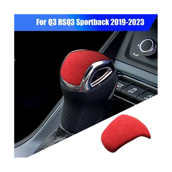 Pavarų Perjungimo Rankenos Apdaila Padengti Audi Q3 RSQ3 Sportback 2019-2023 Shifter Rankinio Dangtelio Lipdukas Priedai Raudona