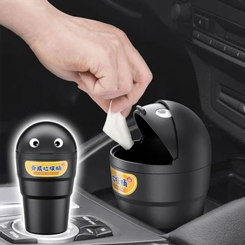 Mielas Flip Atidaryti Automobilio Šiukšlių Dėžės Nešiojamų Saugojimo Dėžutė Mini Wastebasket Flip Atidaryti Tipas Vandeniui Auto Interjero Priedai