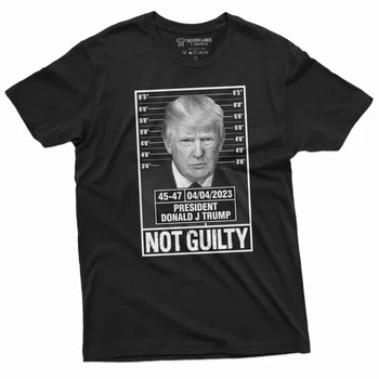 Donald Trump Policijos Mugshot Nuotrauka, Marškinėliai Nėra Kaltas Prezidentas Tee Marškinėliai Djt Arešto Jav Prezidento Rinkimuose Triumfuos