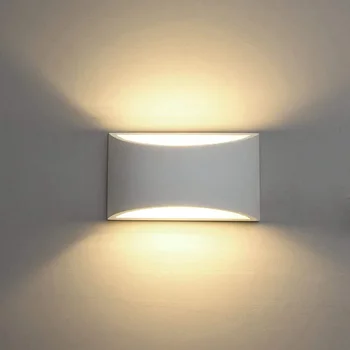 AC100-240V Sienos Lempa 7W Miegamojo, Vonios Veidrodis Šviesos Praėjimo Naktiniai Baras Stačiakampis Baltos spalvos Juoda Sienų apšvietimo LED vidinis Apšvietimas