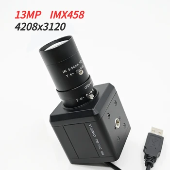 13MP USB Kamera, HD, IMX458 4208x3120 10fps,13 Megapxiels Mini Box Kameros,Su 5-50mm/2.8-12mm Varifocal CS Objektyvo,Plug And Play