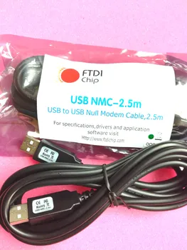 1pcs Vietoje FTDI USB NMC-2,5 m USB Įterptųjų Null Modemo Kabelis 2,5 m vijurkas Plėtros