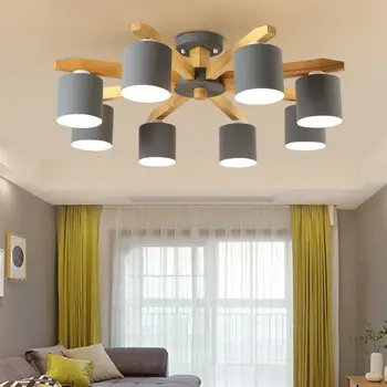 Skandinavijos lubų liustra kambarį liustra patalpų šviestuvai ir žibintai medinių meno lempos, lubų liustra,Liustra