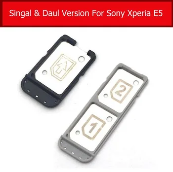100% Originali vieno & Daul Sim Kortelės Dėklas Sony Xperia E5 E5 F3311 F3313 F3216 Sim Kortelės Laikiklį Lizdo adapteris, pakeitimas, remontas