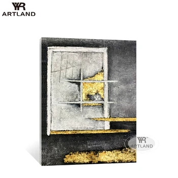 Rankų Darbo Sienų Tapybos Ant Drobės Akrilo Naftos Abstrakčios Tapybos Kūrinys Freskos Aukso Plakato Vaizdas Kambarį Miegamojo Įėjimas