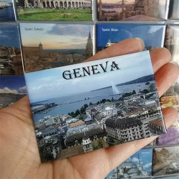 Šaldytuvas Magnetai Padengtas Popierius Turistų Suvenyrų Ženevos Marselio Budapeštas Crotia Nyderlandai Islandija Ispanija Belgija Italija Kelionės Dovana