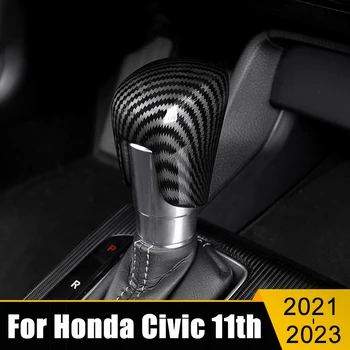 Honda Civic 11 Gen 2021 2022 2023 ABS Anglies Pluošto Pavarų Perjungimo Galvos apdangalą Apdaila Lipdukas Vidaus Apdailos Reikmenys