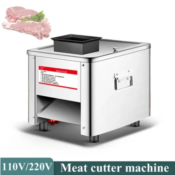 850W Mėsos Peilis Nerūdijančio Plieno Mėsos Pjaustymo Mašina Komercinės Darbalaukio Elektros Mėsos Dicing Mašina Daugiafunkcį