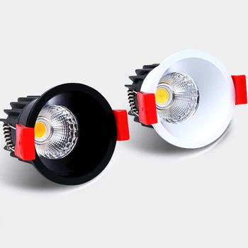 Super Šviesus Įleidžiamas LED Downlight 5W COB 7W LED Spot Šviesos diodų (LED) Apdailos Lubų Lempa 220V AC110V