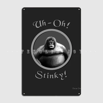 Uh Oh Stinky! Monke Retro Dizainas Metalo Pasirašyti Kino Virtuvės Klubas, Baras Derliaus Tapant Ant Sienų Skardos Pasirašyti Plakatas