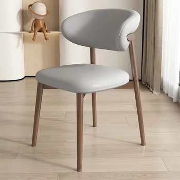 Modernus Minimalistinis Medžio Masyvo Valgomojo Kėdė Namų Kėdės, Stalo, Taburetės Italijos Šviesos Prabangių Dizainerio Kėdės Atlošas Viešbutis Kėdės